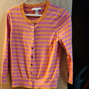 Banana Republic Orange and Purple Knit Sweater